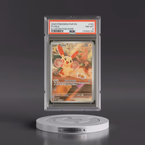 2023 Pokémon Par EN-Paradox Rift #193 Plusle - Illustration Rare (PSA 8 NM-MT)