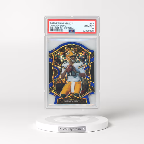 2020 Panini Select #47 Jordan Love - Die-Cut Blue Prizm (PSA 10 GEM MINT)