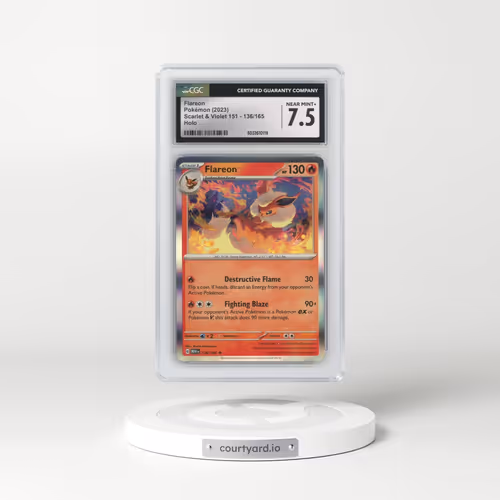 2023 Scarlet & Violet 151 - MEW EN #136/165 Flareon - Holo (CGC 7.5 NM+)
