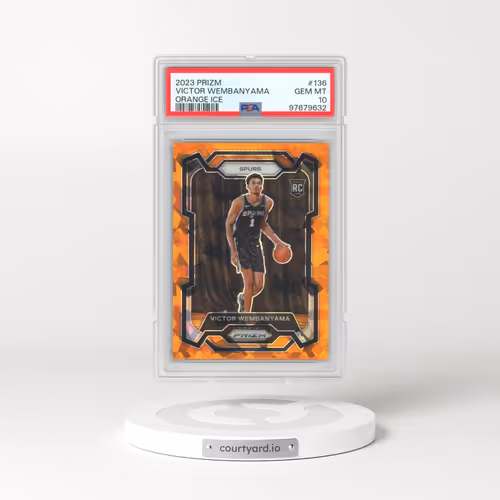 2023 Panini Prizm #136 Victor Wembanyama - Orange Ice (PSA 10 GEM MINT)