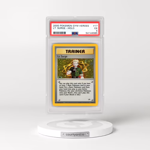 2000 Pokémon Gym Heroes #17 LT. Surge - Holo (PSA 5 EX)