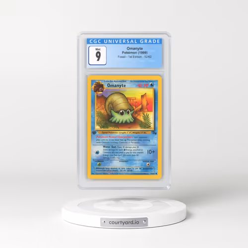 1999 Fossil #52 Omanyte - 1st Edition (CGC 9 MINT)