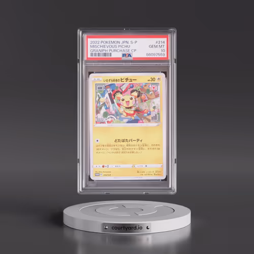 2022 Pokémon S Promo #214 Mischievous Pichu - Graniph Purchase Campaign (PSA 10 GEM MINT)