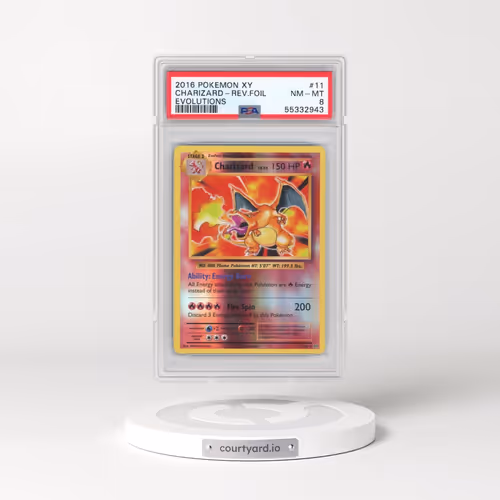 2016 Pokémon XY Evolutions #11 Charizard - Reverse Foil (PSA 8 NM-MT)