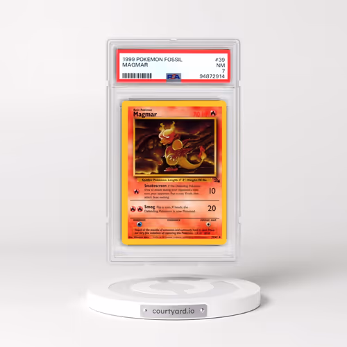 1999 Pokémon Fossil #39 Magmar (PSA 7 NM)