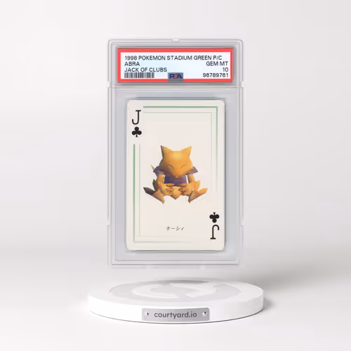 1998 Pokémon Stadium Green Version Playing Cards Abra - Jack of Clubs (PSA 10 GEM MINT)