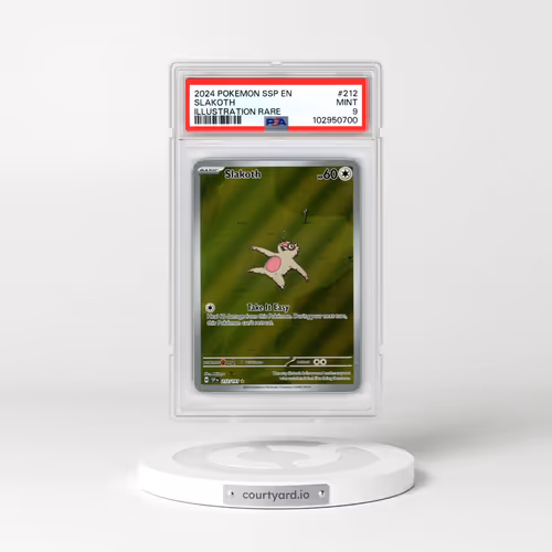 2024 Pokémon Ssp EN-Surging Sparks #212 Slakoth - Illustration Rare (PSA 9 MINT)