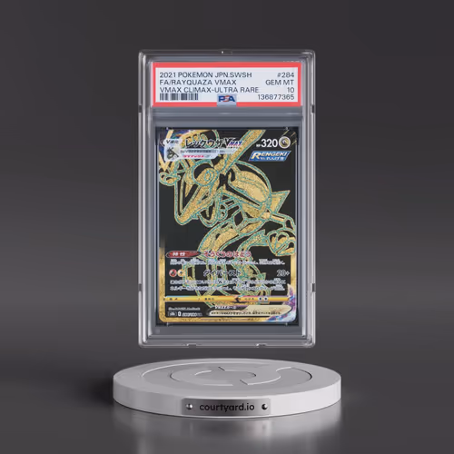 2021 Pokémon Sword & Shield Vmax Climax #284 Rayquaza Vmax - Full Art Ultra Rare (PSA 10 GEM MINT)