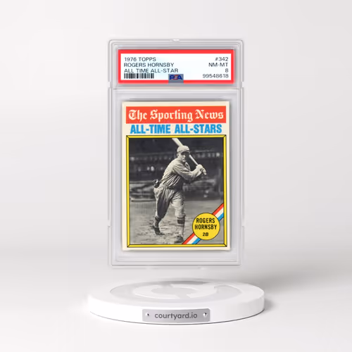 1976 Topps #342 Rogers Hornsby - All Time All-Star (PSA 8 NM-MT)