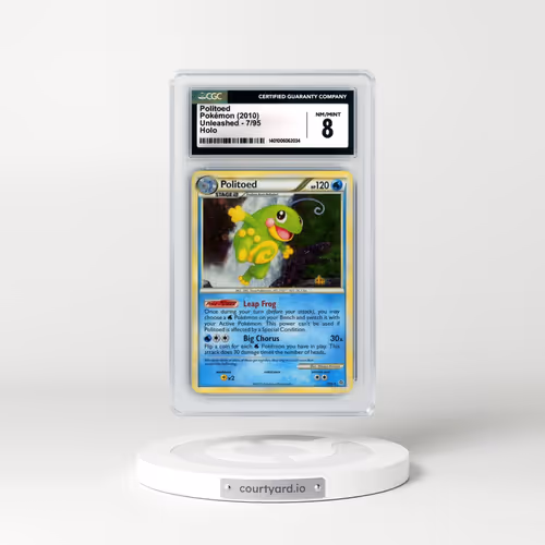 2010 Unleashed #7/95 Politoed - Holo (CGC 8 NM-MT)