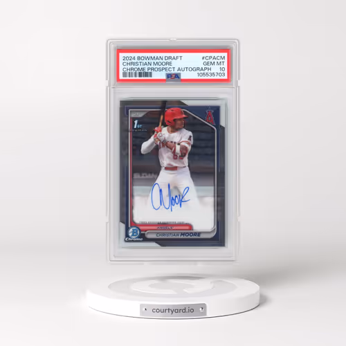 2024 Bowman Draft Chrome Prospect Autographs #CPACM Christian Moore (PSA 10 GEM MINT)