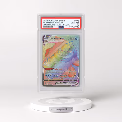 2020 Pokémon Sword & Shield Champion's Path #075 Drednaw Vmax - Full Art Secret (PSA 10 GEM MINT)
