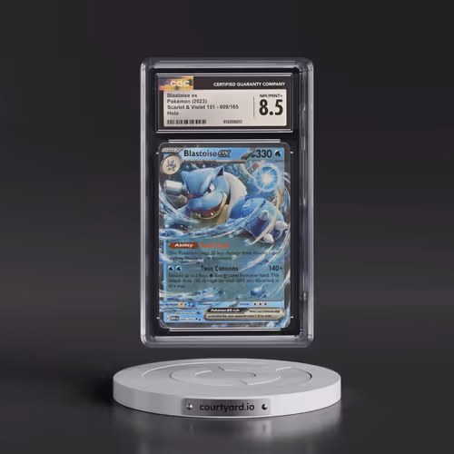 2023 Scarlet & Violet 151 - MEW EN #009/165 Blastoise ex - Holo (CGC 8.5 NM-MT+)