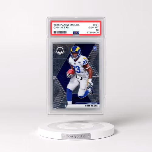 2020 Panini Mosaic #221 Cam Akers (PSA 10 GEM MINT)