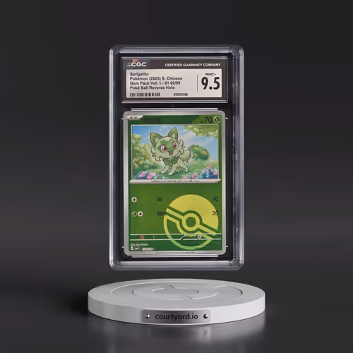 2025 Gem Pack Volume 1 - CBB1C - Simplified #01 02/09 Sprigatito - Reverse Holo Poké Ball (CGC 9.5 M