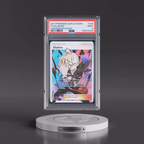 2017 Pokémon Sun & Moon Crimson Invasion #109 Gladion - Full Art (PSA 9 MINT)