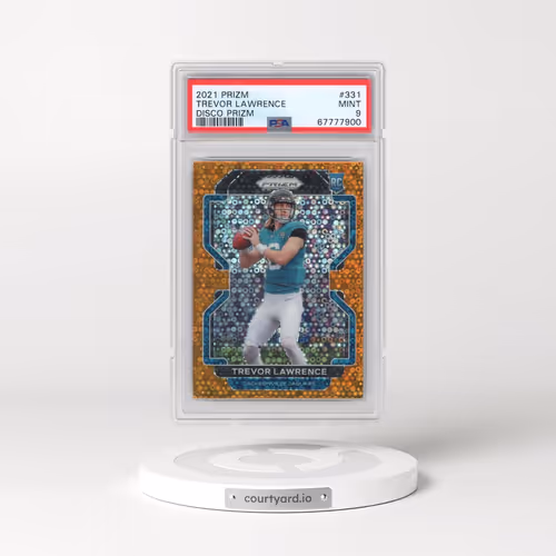 2021 Panini Prizm #331 Trevor Lawrence - Disco Prizm (PSA 9 MINT)