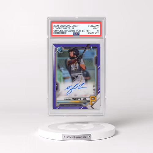2021 Bowman Draft Chrome Draft Pick Autographs #CDALW Lonnie White Jr. - Purple Refractor (PSA 9 MIN
