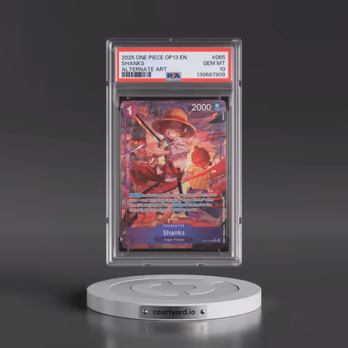 2025 One Piece OP13-Carrying on His Will #065 Shanks - Alternate Art (PSA 10 GEM MINT)
