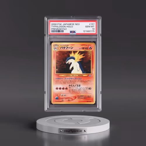 2000 Pokémon Neo #157 Typhlosion - Holo Premium File (PSA 10 GEM MINT)