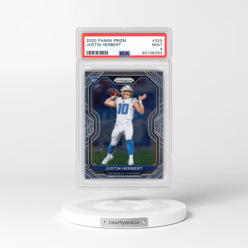 2020 Panini Prizm #325 Justin Herbert (PSA 9 MINT)