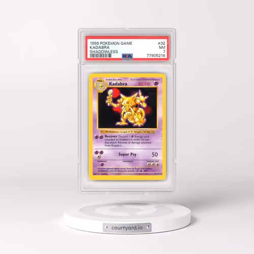 1999 Pokémon Game #32 Kadabra - Shadowless (PSA 7 NM)