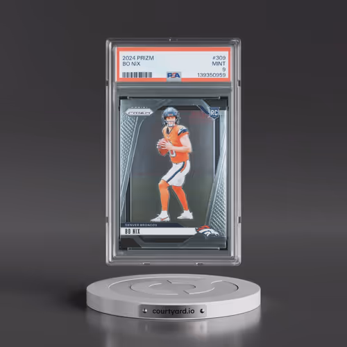 2024 Panini Prizm #309 Bo Nix (PSA 9 MINT)
