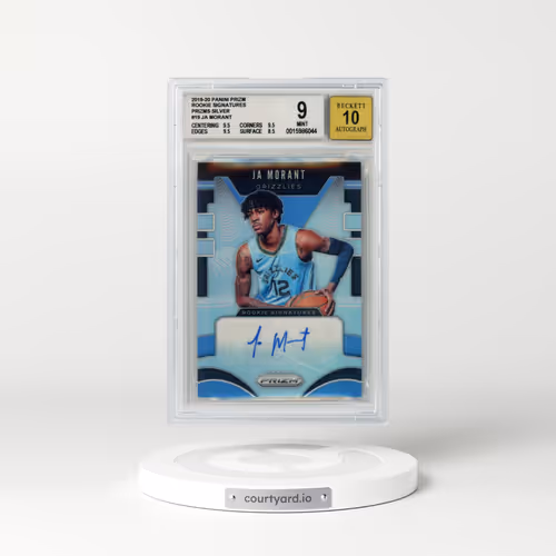 2019 Panini Prizm Rookie Signatures #JMT Ja Morant - Silver Prizm (BGS 9 MINT)