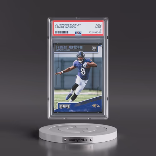 2018 Panini Playoff #212 Lamar Jackson (PSA 9 MINT)