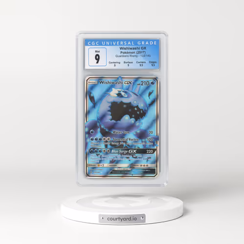 2017 Guardians Rising #133 Wishiwashi GX - Full Art Holo (CGC 9 MINT)