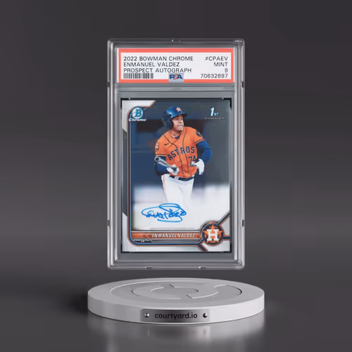 2022 Bowman Chrome Prospect Autographs #CPAEV Enmanuel Valdez (PSA 9 MINT)