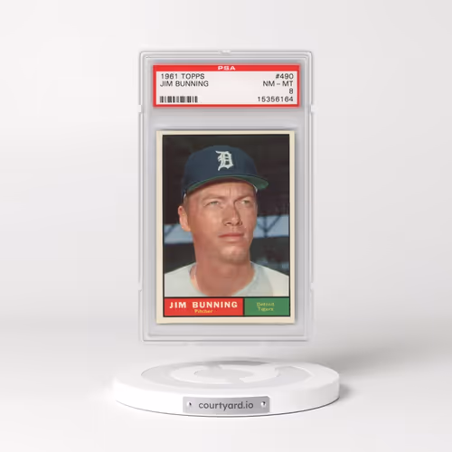 1961 Topps #490 Jim Bunning (PSA 8 NM-MT)