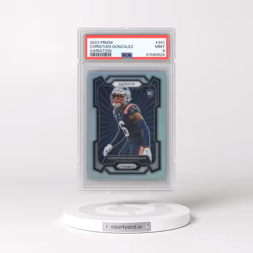 2023 Panini Prizm #341 Christian Gonzalez - Variation (PSA 9 MINT)