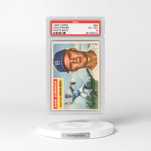 1956 Topps #99 Don Zimmer - White Back (PSA 6 EX-MT)