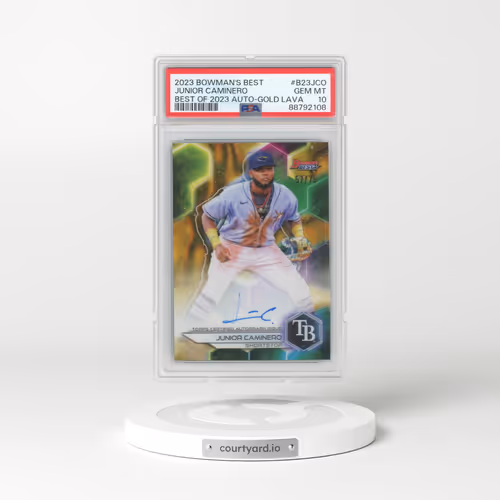 2023 Bowman's Best Best of 2023 Autographs #B23JCO Junior Caminero - Gold Lava (PSA 10 GEM MINT)