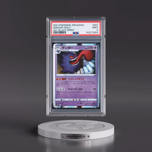 2021 Pokémon Sword & Shield Jet-Black Spirit #027 Gengar - Holo (PSA 9 MINT)