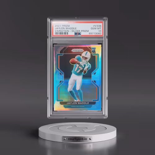 2021 Panini Prizm #V338 Jaylen Waddle - Variation-Silver Prizm (PSA 10 GEM MINT)