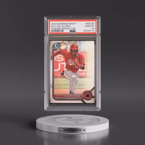 2022 Bowman Draft #BDC80 Elly de La Cruz - Chrome-Refractor (PSA 10 GEM MINT)
