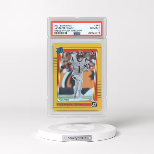 2021 Panini Donruss #262 Ja'Marr Chase - Premium (PSA 10 GEM MINT)