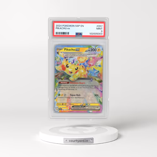2024 Pokémon Ssp EN-Surging Sparks #057 Pikachu EX - Holo (PSA 9 MINT)