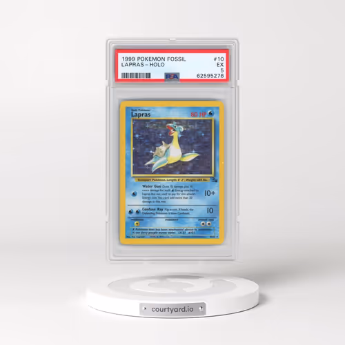 1999 Pokémon Fossil #10 Lapras - Holo (PSA 5 EX)
