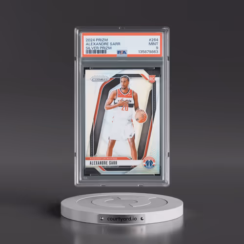 2024 Panini Prizm #264 Alexandre Sarr - Silver Prizm (PSA 9 MINT)