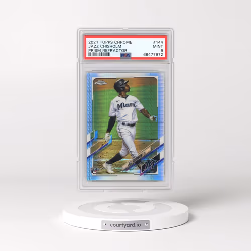2021 Topps Chrome #144 Jazz Chisholm - Prism Refractor (PSA 9 MINT)
