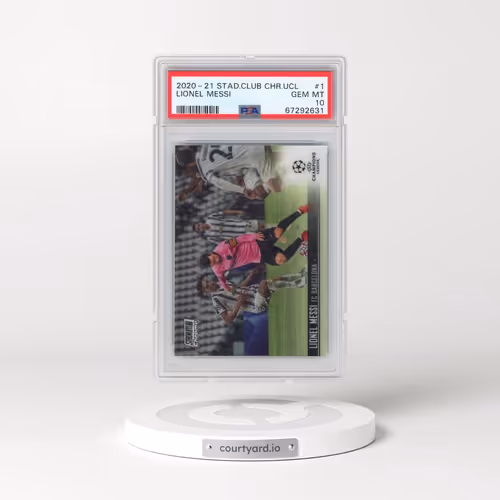 2020 Stadium Club Chrome UEFA Champions League #1 Lionel Messi (PSA 10 GEM MINT)