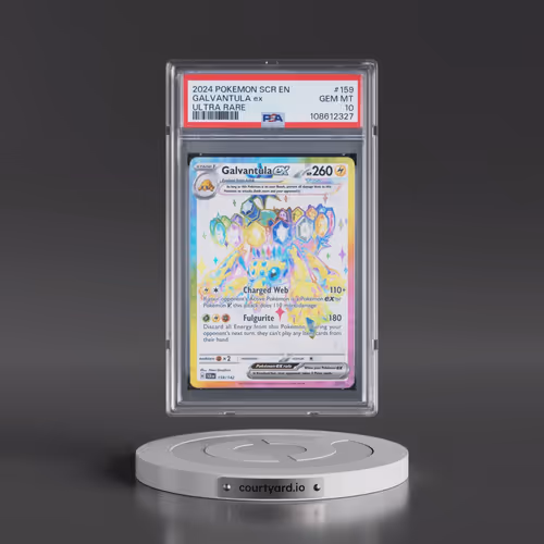 2024 Pokémon Scr EN-Stellar Crown #159 Galvantula EX - Holo Ultra Rare (PSA 10 GEM MINT)