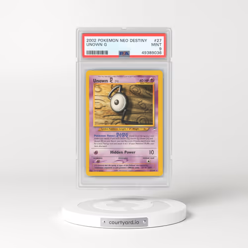 2002 Neo Destiny #27 Unown G (PSA 9 MINT)