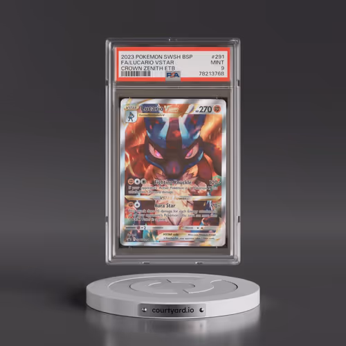 2023 Pokémon Swsh Black Star Promo #291 Lucario Vstar - Full Art Crown Zenith Elite Trainer Box (PSA