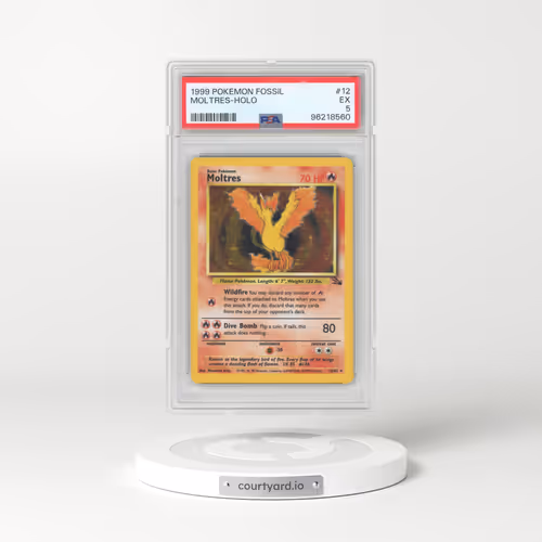 1999 Pokémon Fossil #12 Moltres - Holo (PSA 5 EX)