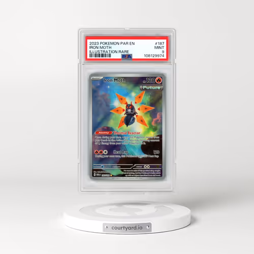 2023 Pokémon Par EN-Paradox Rift #187 Iron Moth - Illustration Rare (PSA 9 MINT)