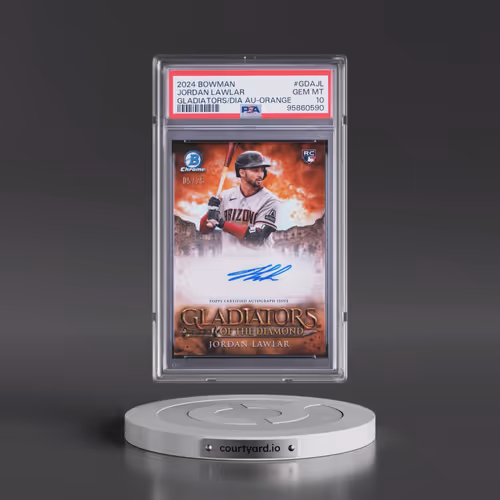 2024 Bowman Gladiators of the Diamond Autographs #GDAJL Jordan Lawlar - Orange (PSA 10 GEM MINT)